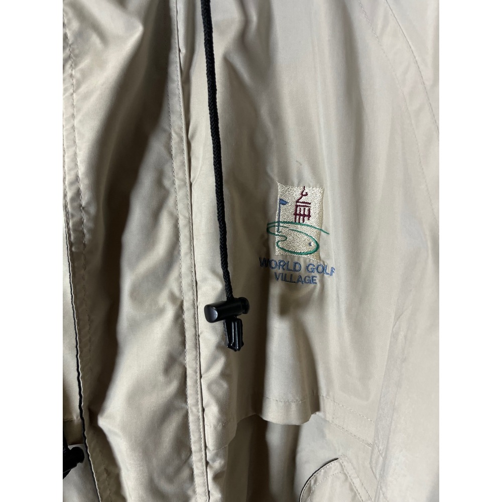 Hole In One Grand Slam MensGolf Jacket Tan World Golf Village Windbreaker Medium - Picture 2 of 9